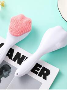 1入組矽膠去角質刷手持臉部清潔刷去黑頭防水臉部護理 - 粉色 - 查看 2