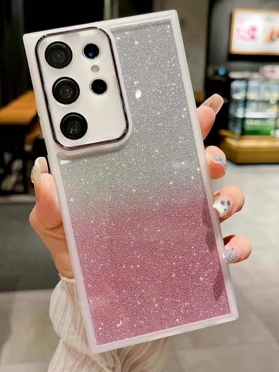 这款时尚手机壳采用纯色闪粉设计，内置金属镜头保护圈，兼容苹果、三星、OPPO 和小米手机。是送给姐妹的完美礼物，国际版，非国内版。 - 白色 - 查看 1