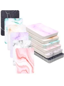 50pcs Marble Pattern Earring Necklace Display Cards, Personalized Jewelry Storage Card For Earrings Necklaces Bracelets