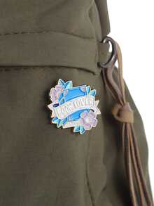 1入組卡通可愛花&書形琺瑯&合金胸針適用於裝飾屋,後背包,衣服,帽