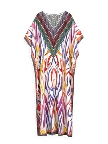 滿版印花高衩罩衫休閒服穿戴屋洋裝 - 彩色 - 查看 8