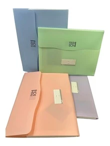 Folder con separadores fashion colores pastel de plástico colores al azar - Multicolor - View 3