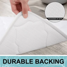 Alfombra De Baño Con Espuma De Memoria, Alfombra Antideslizante Para El Baño, Alfombra Suave Para El Suelo, Antideslizante, Con Fuerte Absorción De Agua Y Lavable A Máquina - Blanco - Ver 5