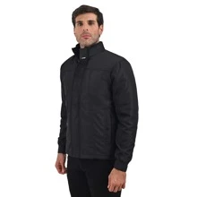 Chamarra Cazadora Elegante Hombre Termica Tallas Extras - Negro - Ver 3