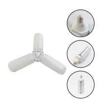 Lâmpada Bulbo LED Pétalas 45W Dobrável Ajustável Multi-Ângulos Luminária Fan Blade de 3 Folhas/Pás E27 Bivolt - Branco - Visão 3