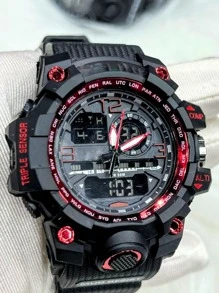 Men's Digital Watches - 黑色 - 查看 1