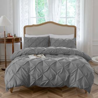 2/3-Piece Three-Dimensional Pleated Comforter Set (Comforter*1+Pillowcase*1/2) Suitable For All Seasons, Soft And Comfortable Bedding (Including Comforter Core) (Excluding Pillow Core)