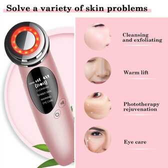 RF Radio Frequency Face Lifting Machine EMS Micro-current Facial Skin Firm Massager LED Photon Rejuvenation Beauty Device
