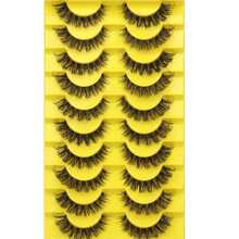 10 Pairs False Eyelashes 6D Super Fluffy Wispy Faux Mink Eyelashes Cat Eye Effect Dramatic Lashes Eyelash Extension Makeup Strip Lashes, Lashes, Eyelashes, Fake Lashes
