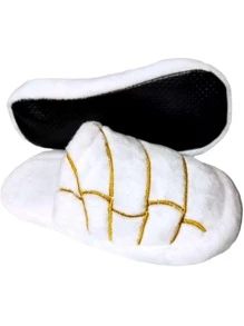 pantuflas de peluche con forma de conchas de pan "pantuconchas