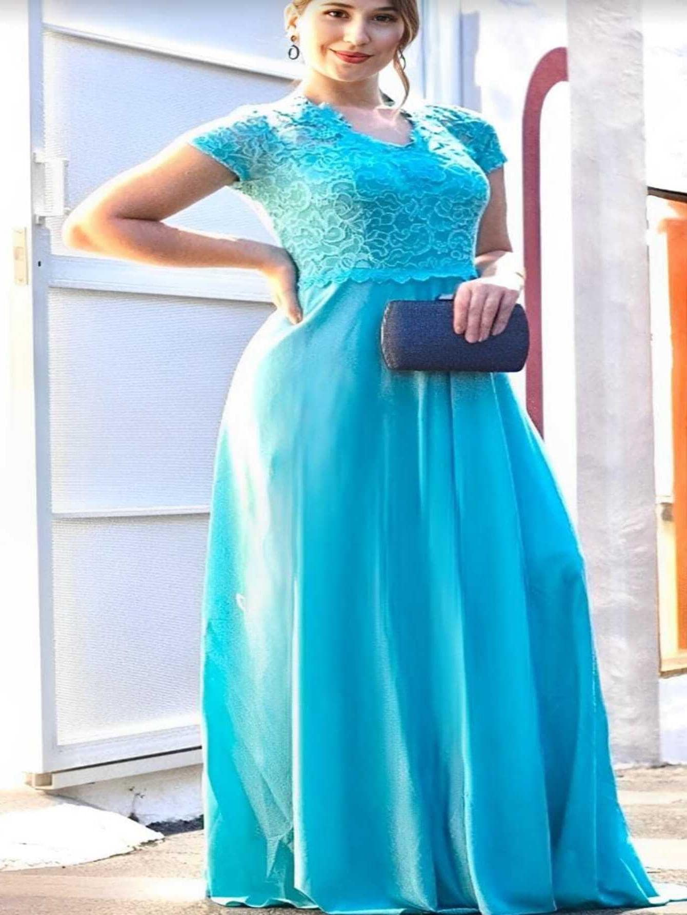 Women Dresses - Cadet Blue - View 1