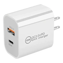 Turbo Cargador Carga Rápida USB Tipo A Tipo C 18W - Blanco - Ver 2