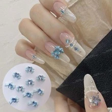 10pcs Blue Butterfly Nail Art Decoration Set - Blue - View 1