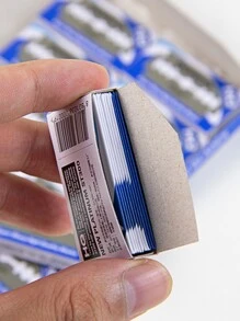 Dorco剃刀刀片盒，100片，不銹鋼剃刀片，手動剃刀片，老式剃刀片，雙面男士剃刀片，適用於家庭沙龍或旅館旅行 - 銀色 - 查看 6