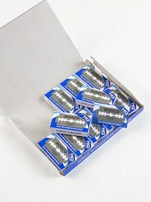 Dorco剃刀刀片盒，100片，不銹鋼剃刀片，手動剃刀片，老式剃刀片，雙面男士剃刀片，適用於家庭沙龍或旅館旅行 - 銀色 - 查看 3