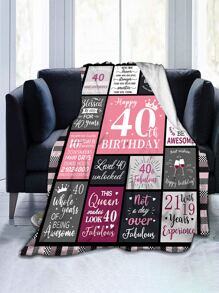 1入組女性 40 歲生日禮物，40 歲女性生日禮物創意，女性生日禮物，40 歲女性媽媽姐妹生日禮物，40 歲快樂女性生日裝飾毯子
