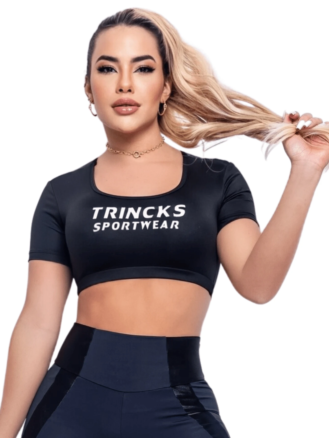 Women Sports Tees & Tanks - 黑色 - 查看 1