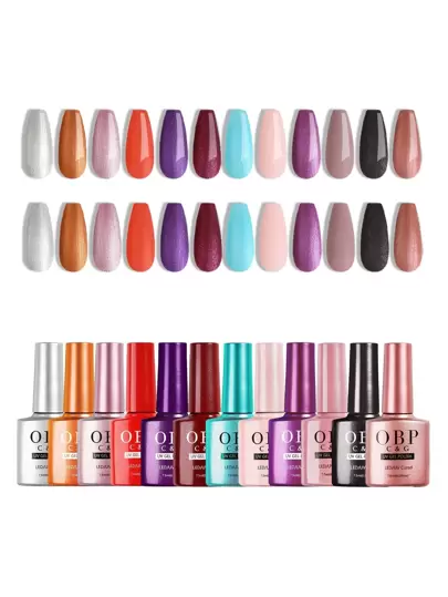 Gama De Gel 12 Colores Perlado Esmalte Semi Permanente