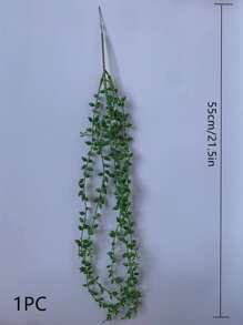 1 pieza Planta artificial trepadora de 55cm con hojas verdes realistas, decoración de pared, regalo para el Día de San Valentín, cumpleaños, graduación, decoración de jardín, planta exterior, jardinería, flores falsas