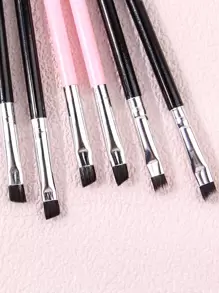 Bộ 6 cọ mắt lớn dùng cho lông mi và phấn mắt, có tay cầm bằng nhựa, lược chải lông mày hai đầu và xoắn ốc, cọ kẻ mắt siêu mỏng, dụng cụ trang điểm, bộ cọ, bộ cọ trang điểm, bộ cọ trang điểm, bộ trang điểm hoàn chỉnh, bộ cọ trang điểm, bộ trang điểm hoàn chỉnh, bộ cọ, bộ cọ trang điểm, bộ quà tặng trang điểm, bộ - Nhiều màu - Xem 7