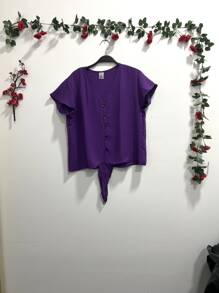 Women Blouses - Màu tím - Xem 1