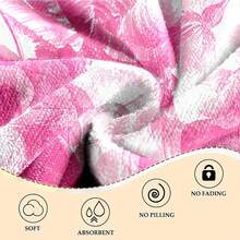 1 stuk Roze Bloem Gevormd Extra groot Strandlaken , Zacht Droogt snel Bad handdoeken , Licht Hoog Absorberend Handdoek - Veel kleurig - Bekijken 3