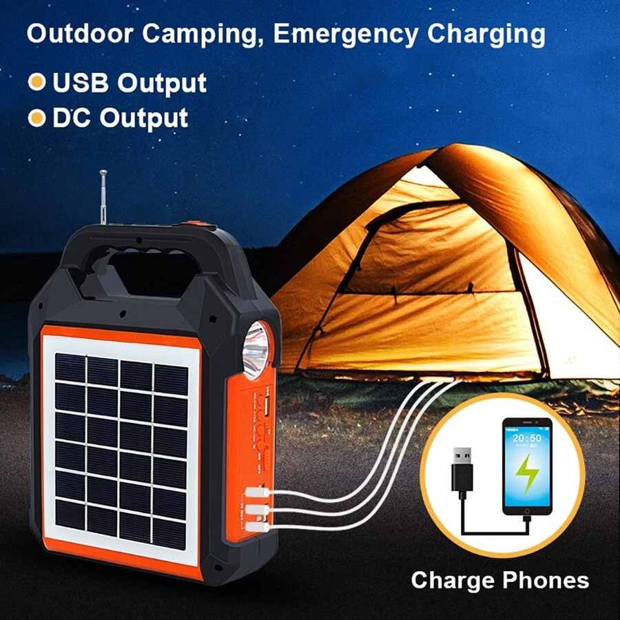 1 Pieza Sistema De Iluminación Solar Multifuncional Para Campamento Al Aire Libre