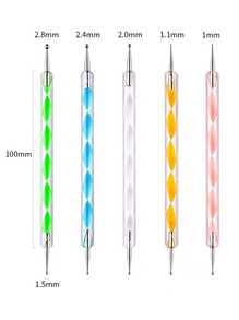 20 件套指甲刷套装专业美甲用品适用于丙烯酸 UV 凝胶描点美甲设计工具化妆配件美甲装饰刷 DIY - 彩色 - 查看 7