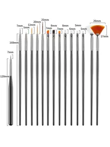 20 件套指甲刷套装专业美甲用品适用于丙烯酸 UV 凝胶描点美甲设计工具化妆配件美甲装饰刷 DIY - 彩色 - 查看 6
