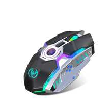 Chuột chơi game không dây có thể sạc lại với bộ thu USB và giải nén quả cầu pha lê- Bộ thu chuột quang tiện dụng Đèn RGB và cắm và chạy cho PC, , Laptop Màu đen - màu đen - Xem 9