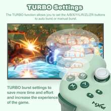 PXN P50 Wireless Switch Controller for Switch/Lite/OLED, iOS (16 Version Only), with APP, Turbo, Screenshot, Gyro Axis, Vibration, Programmable, Wireless Pro Controller with Wake-Up - 綠色 - 查看 6