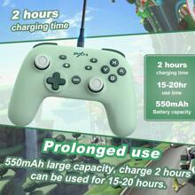 PXN P50 Wireless Switch Controller for Switch/Lite/OLED, iOS (16 Version Only), with APP, Turbo, Screenshot, Gyro Axis, Vibration, Programmable, Wireless Pro Controller with Wake-Up - 綠色 - 查看 4
