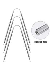3pcs Knitting Needles Knitting Tool,Stainless Steel Circular Flexible Sock Knitting Needles(2/2.5/3/3.5/4/4.5/5mm)