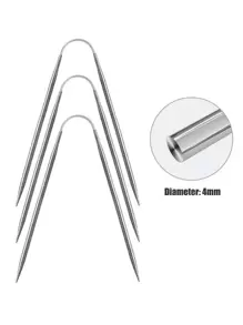 3pcs Knitting Needles Knitting Tool,Stainless Steel Circular Flexible Sock Knitting Needles(2/2.5/3/3.5/4/4.5/5mm)