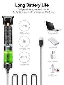 1 Miếng T9 Kéo cắt tóc , Dao cạo , Nam Dụng cụ cắt sửa , Đen Rồng - màu đen - Xem 5