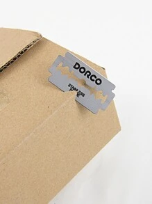 Dorco剃刀刀片盒，100片，不銹鋼剃刀片，手動剃刀片，老式剃刀片，雙面男士剃刀片，適用於家庭沙龍或旅館旅行 - 銀色 - 查看 5