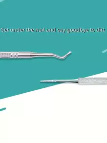 3PCS Stainless Steel Ingrown Toenail Tool Kit - Double Sided Pedicure Nail File, Lifter, Spoon, And Pusher For Cleaning And Removing Ingrown Toenails,Bag,Organizer,Storage