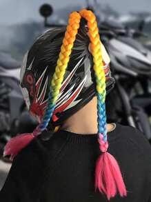 Coleta Trenzas Decorativas Moda Para Casco Del Mujer Y Hombre - Multicolor - Ver 1