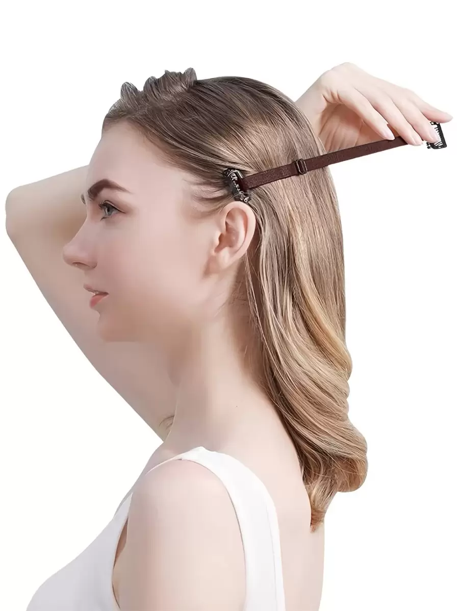 1pc Brown Strap With Clip Instant Face Lift Band, Reusable Portable Invisible Face Lift Tool