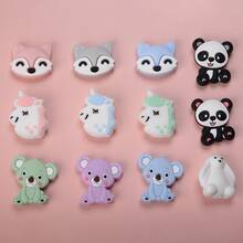 5入組時尚卡通兔形動物diy矽膠珠子,適用於鑰匙扣、手鍊製作 - 邦尼兔 - 查看 7