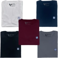 Men Shirts - 酒紅色 - 查看 3