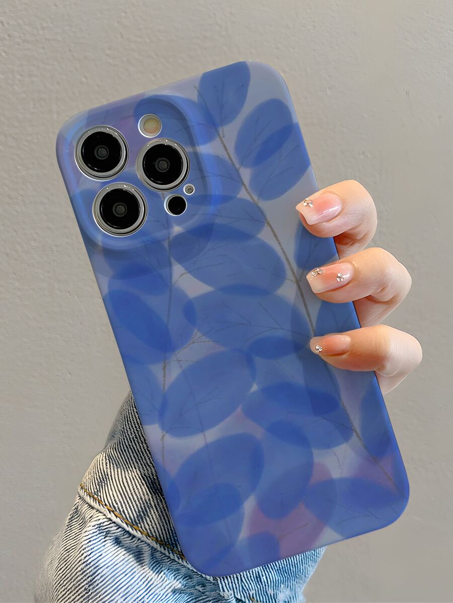 Carcasa De Teléfono Con Estampado De Hojas - Multicolor - Ver 1