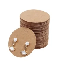 50入組/包皮革耳釘顯示卡適用於首飾類儀式 - 5cm - 查看 9