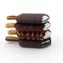 BIYETIMI 128GB 冰淇淋造型 U 盘，64GB/32GB 可爱硅胶 USB 2.0 闪存盘，精美礼物 - 咖啡棕 - 查看 5