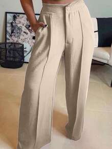 Women Pants - Màu Khaki - Xem 3
