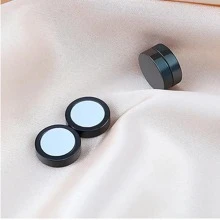 10pairs Magnetic Stud Earrings For Men Stainless Steel Magnetic Earrings, Non-Piercing Cross Dangle Hoop Earrings Unisex Gauges Clip On Earring CZ Magnet Earring Set - Black - View 6