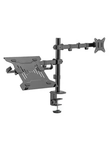 Redlemon Adjustable Monitor And Laptop Stand For Desktop, Articulating Monitor Arm With Laptop Base, Base For Computer And Screen, Ideal For Office, Gamer Desk And Office - Black - View 8