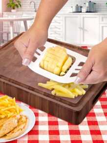 Fatiador de Batatas Cortador Batata Palito Legumes Triturador - Branco - Visão 1