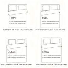 3pcs Hoa Vá lại Bộ vỏ chăn Bao gồm 1 Vỏ chăn Duvet Và 2 Vỏ gối , Sành điệu Khối màu Thoải mái Bộ đồ giường Đối với Tất cả các mùa - màu đen - Xem 10