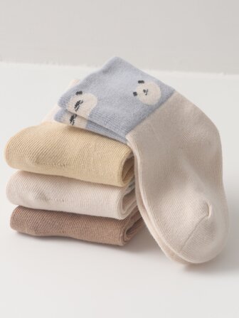 5par Vår/sommar Nyhet Bebis Strumpor Tecknad Film Tryckt Unisex Spädbarn Strumpor